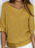 Refined 3/4 Sleeve Pullover
