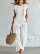 Relaxed Resort Asymmetrical Two-Piece Set