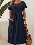 Resort Style Cotton Linen Maxi Dress