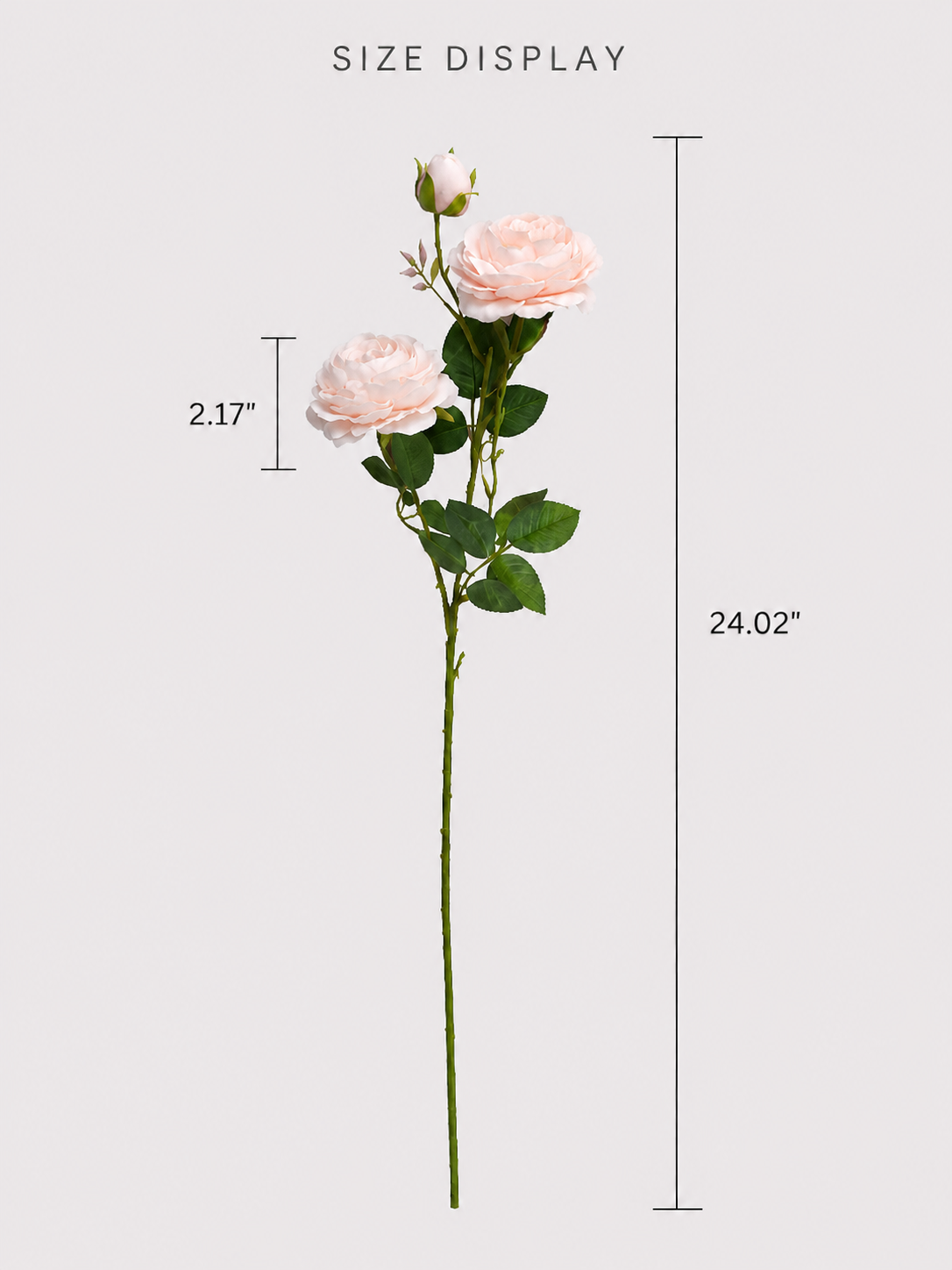 Romantic Blush Pink Real Touch Peony Faux Floral Arrangement details
