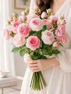 Romantic Pink Real Touch Peony Artificial Bouquet