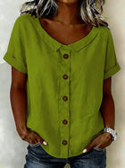 Soft Minimal Everyday Button-Down Blouse