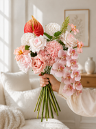 Soft Blush Garden Faux Floral Arrangement