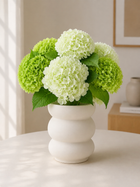 Soft Green Hydrangea Faux Floral Arrangement