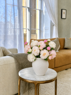 Soft Pink White Peony Artificial Floral Arrangement