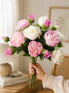 Soft Touch Pink & White Peony Faux Floral Arrangement