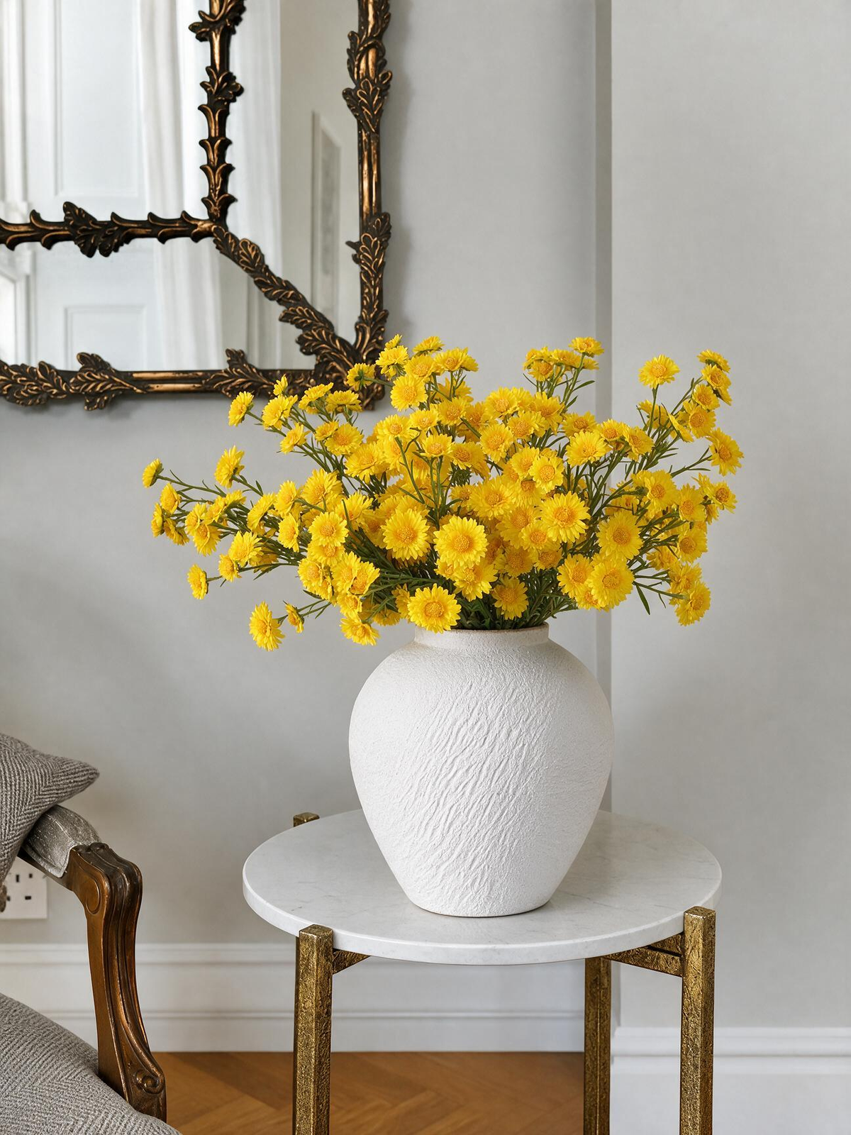 Sunny Yellow Daisy Faux Floral Arrangement