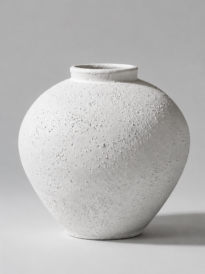 Wabi Sabi White Ceramic Vase