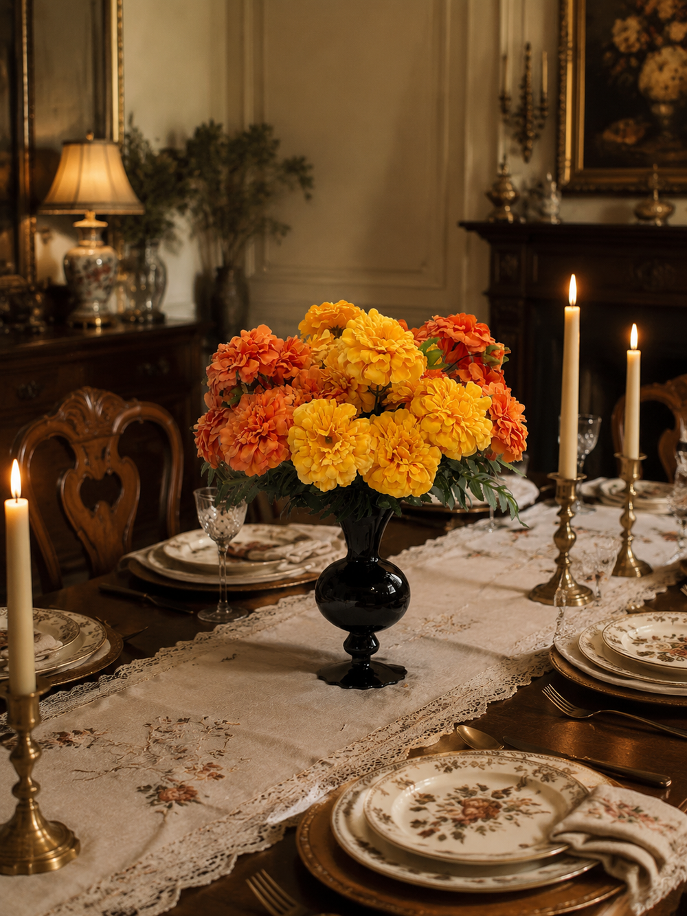 Dining table floral inspiration