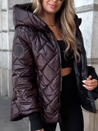 Warm Oversized Quilted Jacket with Hood