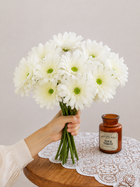 White Gerbera Faux Floral Arrangement