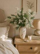 White & Pink Locust Faux Floral Arrangement