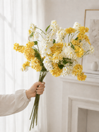 White & Yellow Cherry Blossom Faux Branch Arrangement