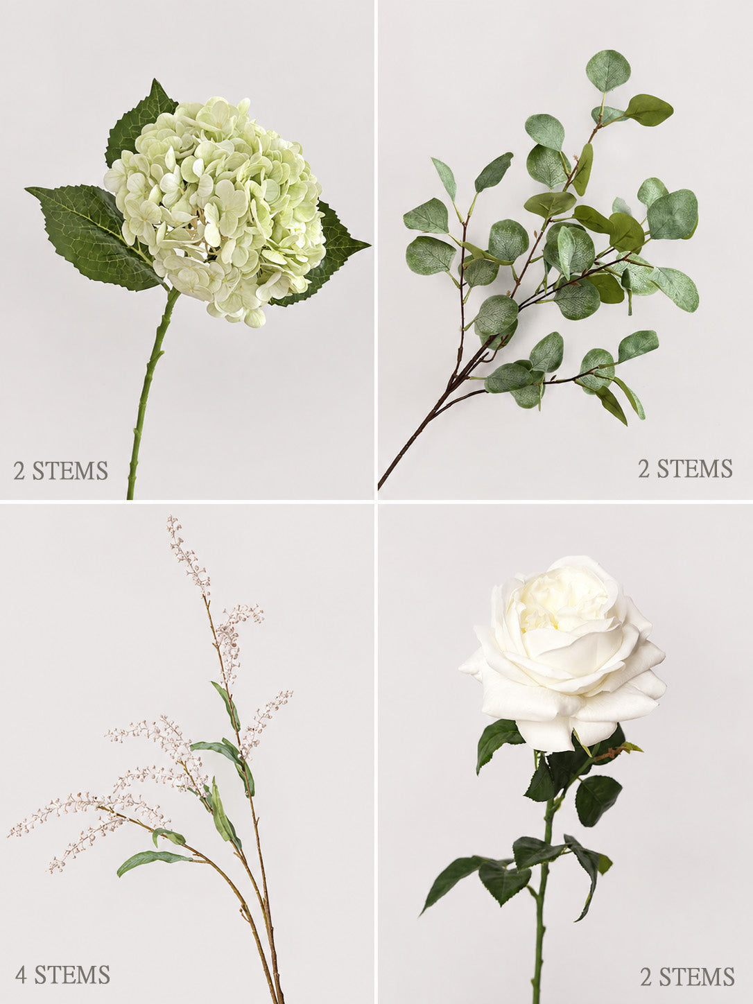 Garden Hydrangea & Rose Faux Floral Arrangement details