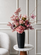 Vintage Pink Hydrangea & Rose Faux Floral Arrangement